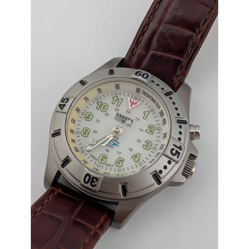 Dakota Moon‎ Glow Stingray Women's Watch 29mm Case Leather Band- New Battery